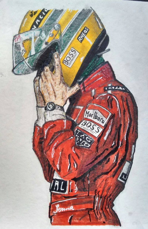 Fan art inspired by Ayrton Senna.